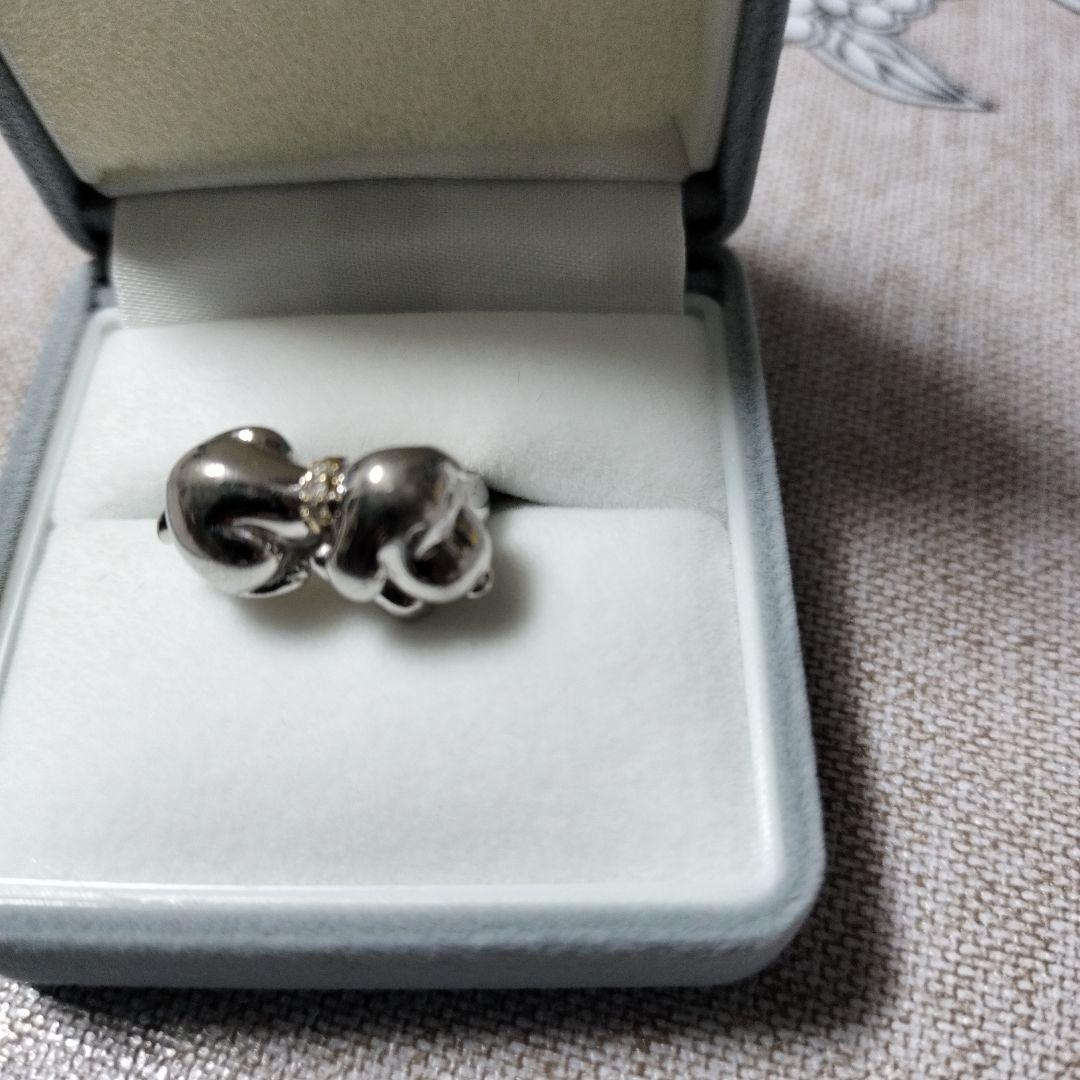 k18　シルバー　0.25ct　スヌーピーリング　#7