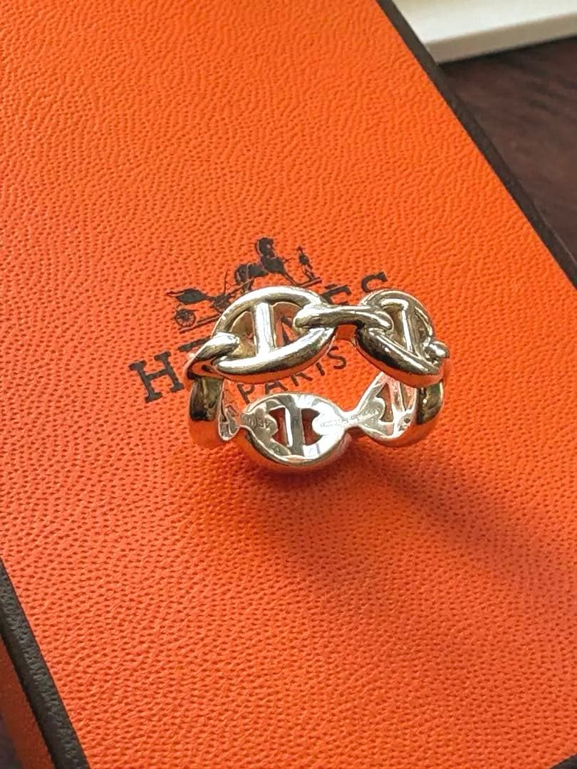 美品　HERMÈS エルメス リング シェーヌダンクル アンシェネ 46