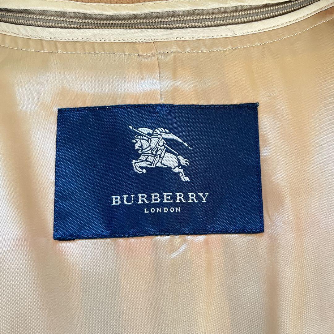 バーバリー　ステンカラーコート　ベージュ　ライナー付き　ノバチェック　ブラウン