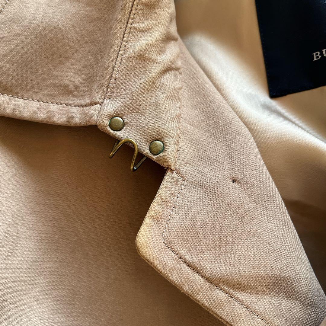 バーバリー　ステンカラーコート　ベージュ　ライナー付き　ノバチェック　ブラウン