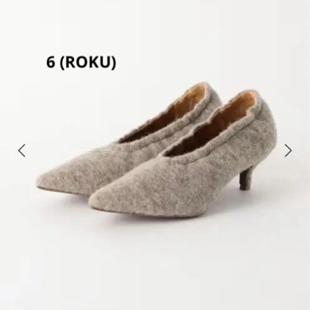 6 (ROKU) OE POINTED FELT PPS フェルト パンプス