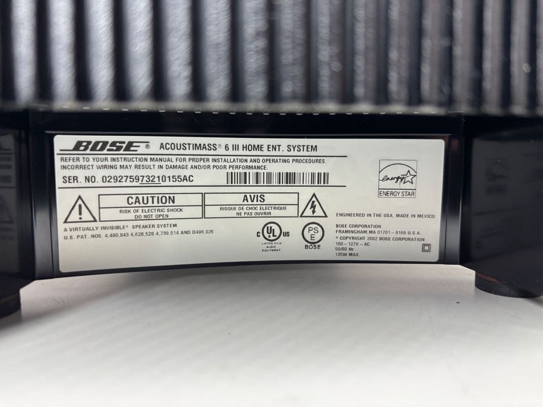 未使用訳あり Bose Acoustimass 6 Series III