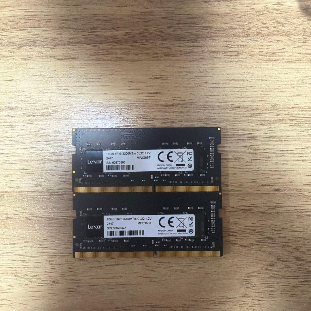 DDR4 3200MHz 2×16GB 32GB ノートパソコン