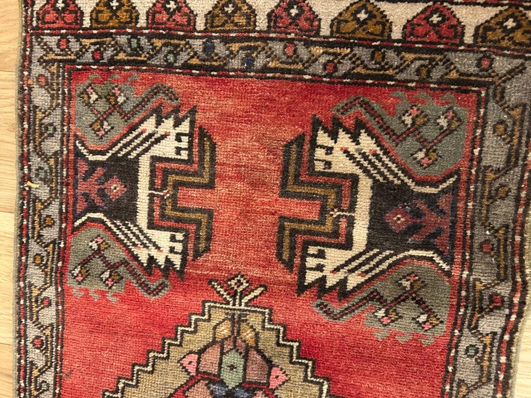 トライバルラグ・トルコヴィンテージラグ・ウール約51×99cm