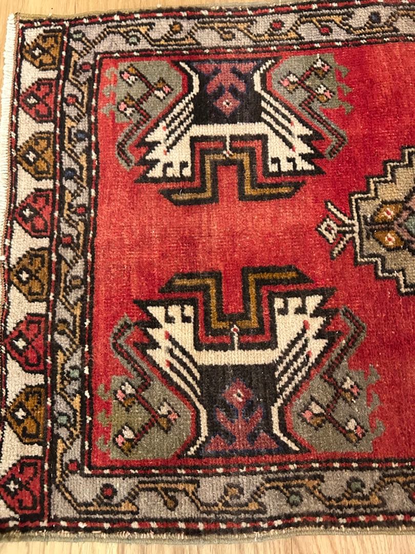 トライバルラグ・トルコヴィンテージラグ・ウール約51×99cm