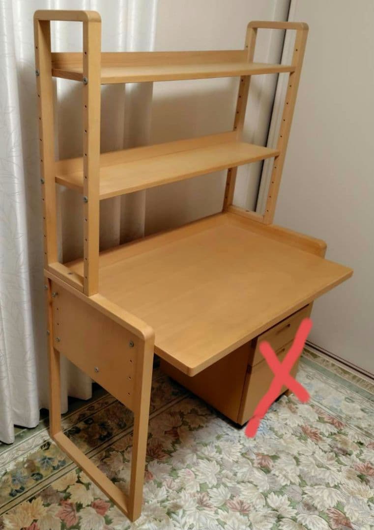 日進木工 デスク 学習机 棚付き