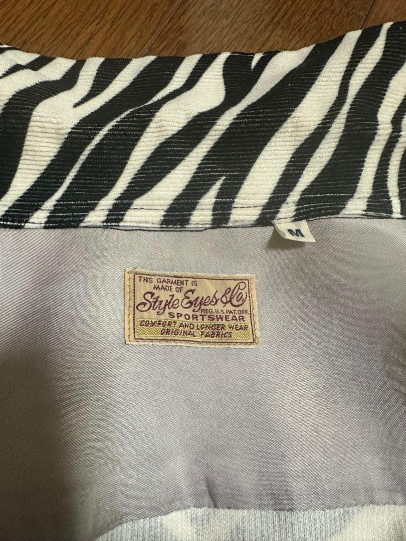 【週末セール】【極美品/入手困難】スタイルアイズ ゼブラ柄 コーデュロイシャツ