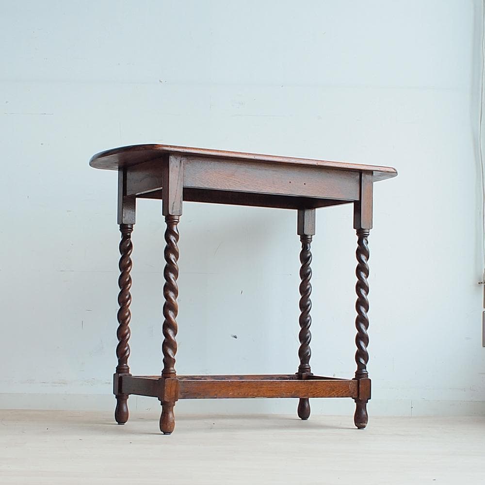 英国アンティーク ツイストレッグ コンソールテーブル イギリス ZR23992
