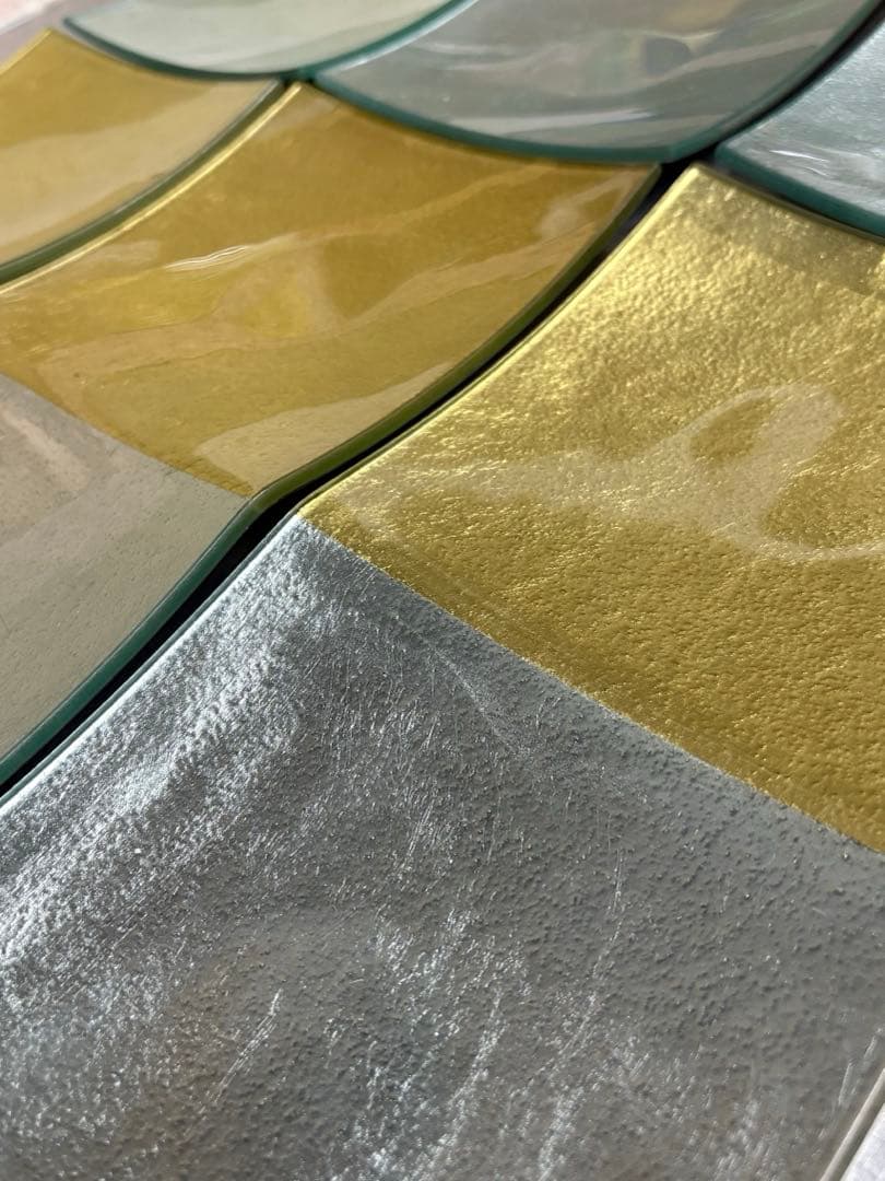 銀箔銀箔ガラス 仕切り皿 10枚〈在庫26枚〉