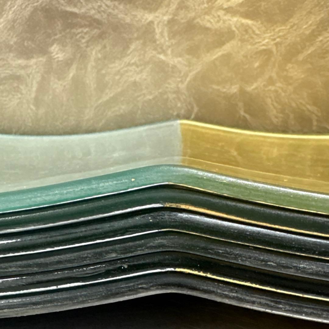 銀箔銀箔ガラス 仕切り皿 10枚〈在庫26枚〉