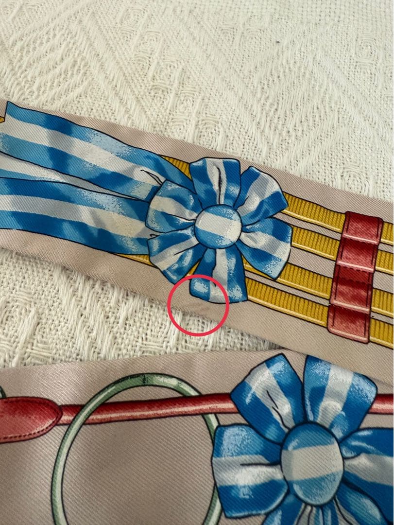 HERMES リボンデザイン スカーフ