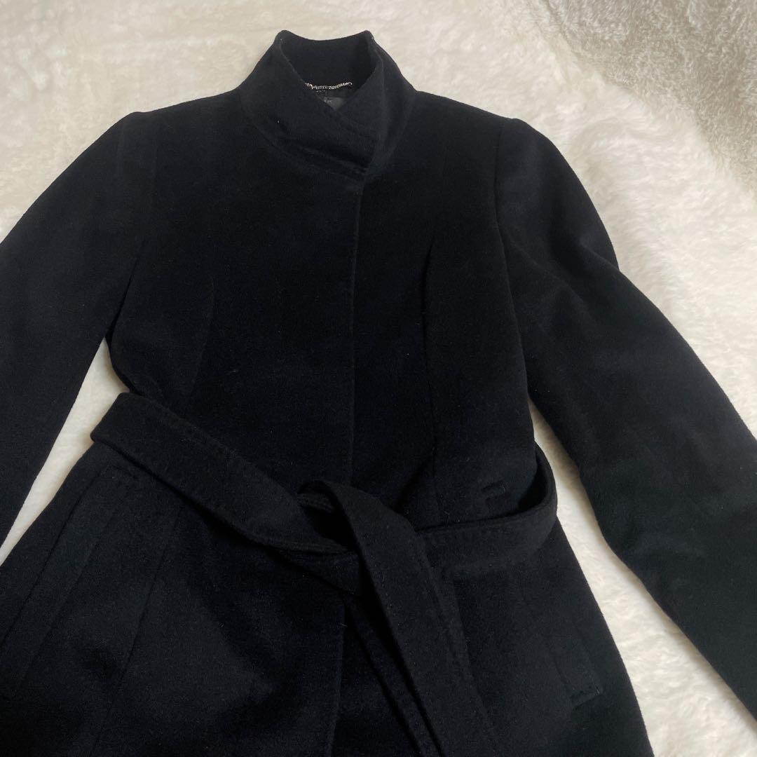 【極美品】23区　比翼　ロングコート　チェスター　ベルト　ウール、アンゴラ　M