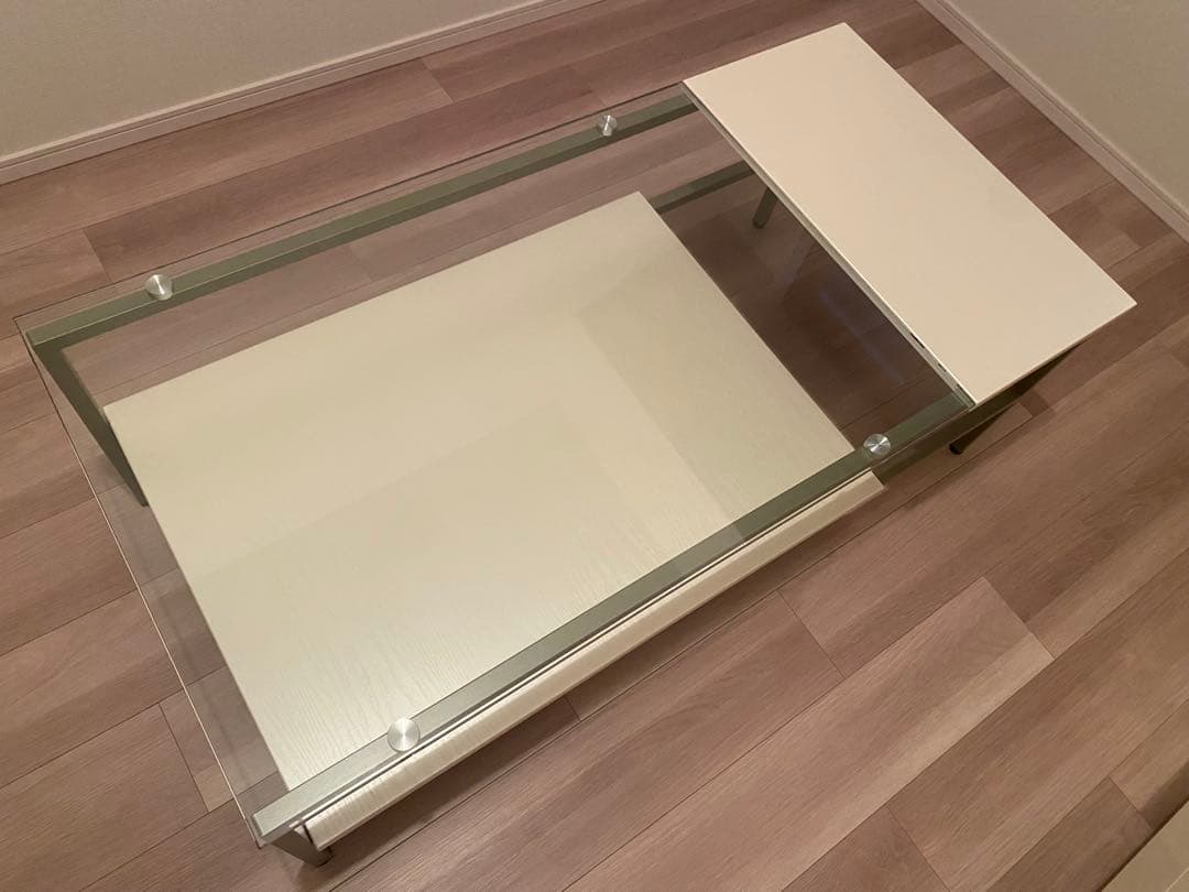 【美品】ニトリ　ガラスセンターテーブル