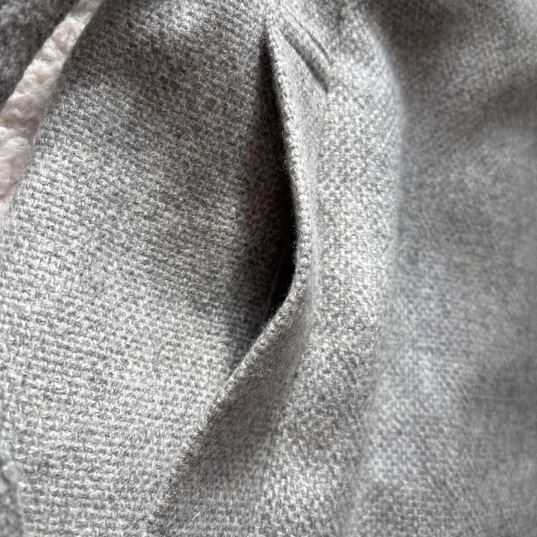 高島屋　カシミヤ100% コート　ブルーフォックス　サイズM グレー