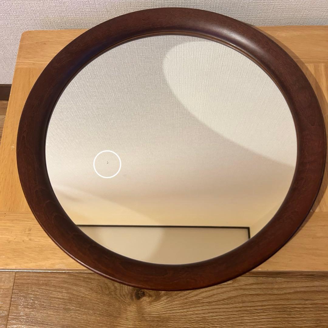 【ヴィンテージ】✴︎秋田木工✴︎ラウンドミラー✴︎ウォールミラー✴︎