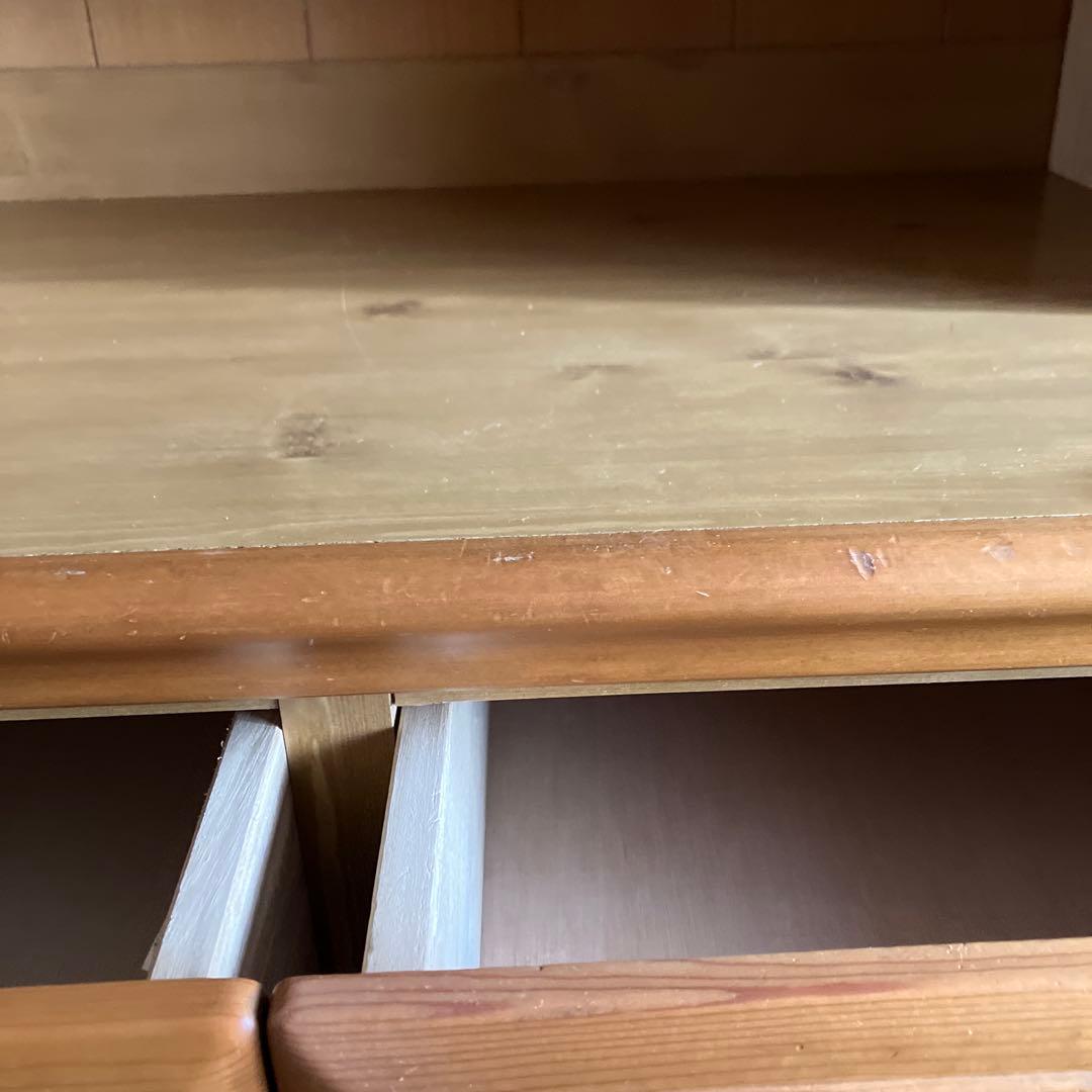 木製オープンシェルフ 引き出し付き　たのメル便