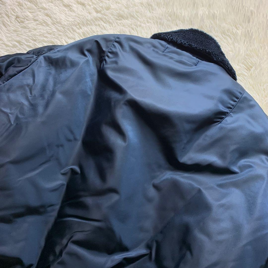 美品■CAB CLOTHING フライトジャケット B-15C ネイビー 襟ボア
