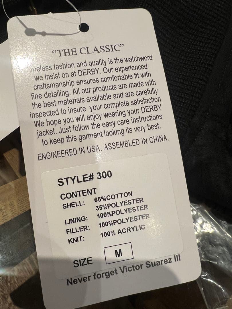 新品 黒 Derby of San Francisco ダービージャケット