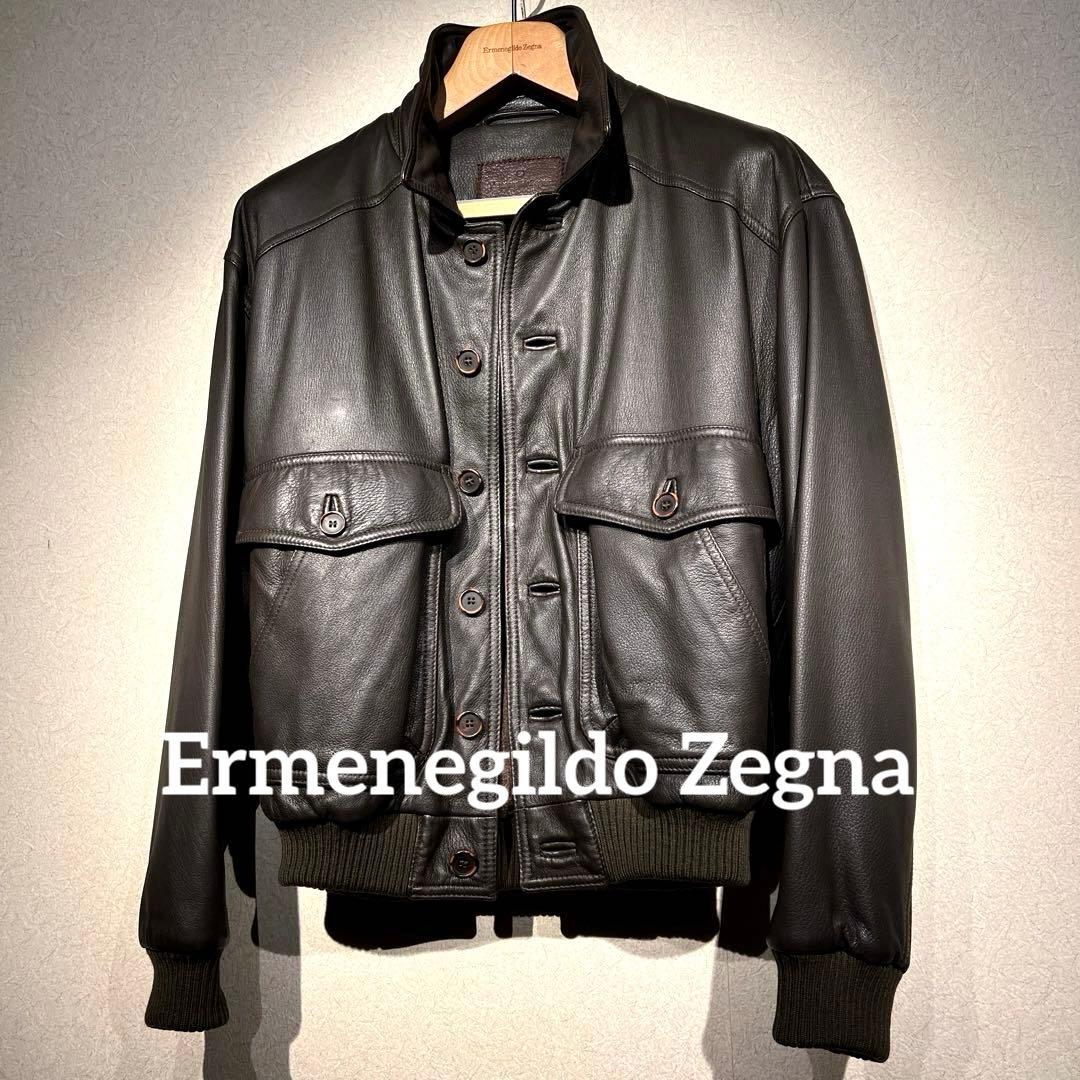 【最上級・鹿革】最高峰エルメネジルドゼニア A-2 フライトジャケットM〜L