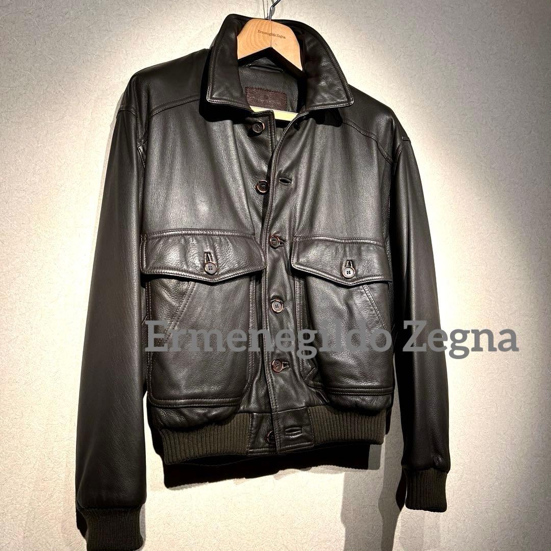 【最上級・鹿革】最高峰エルメネジルドゼニア A-2 フライトジャケットM〜L