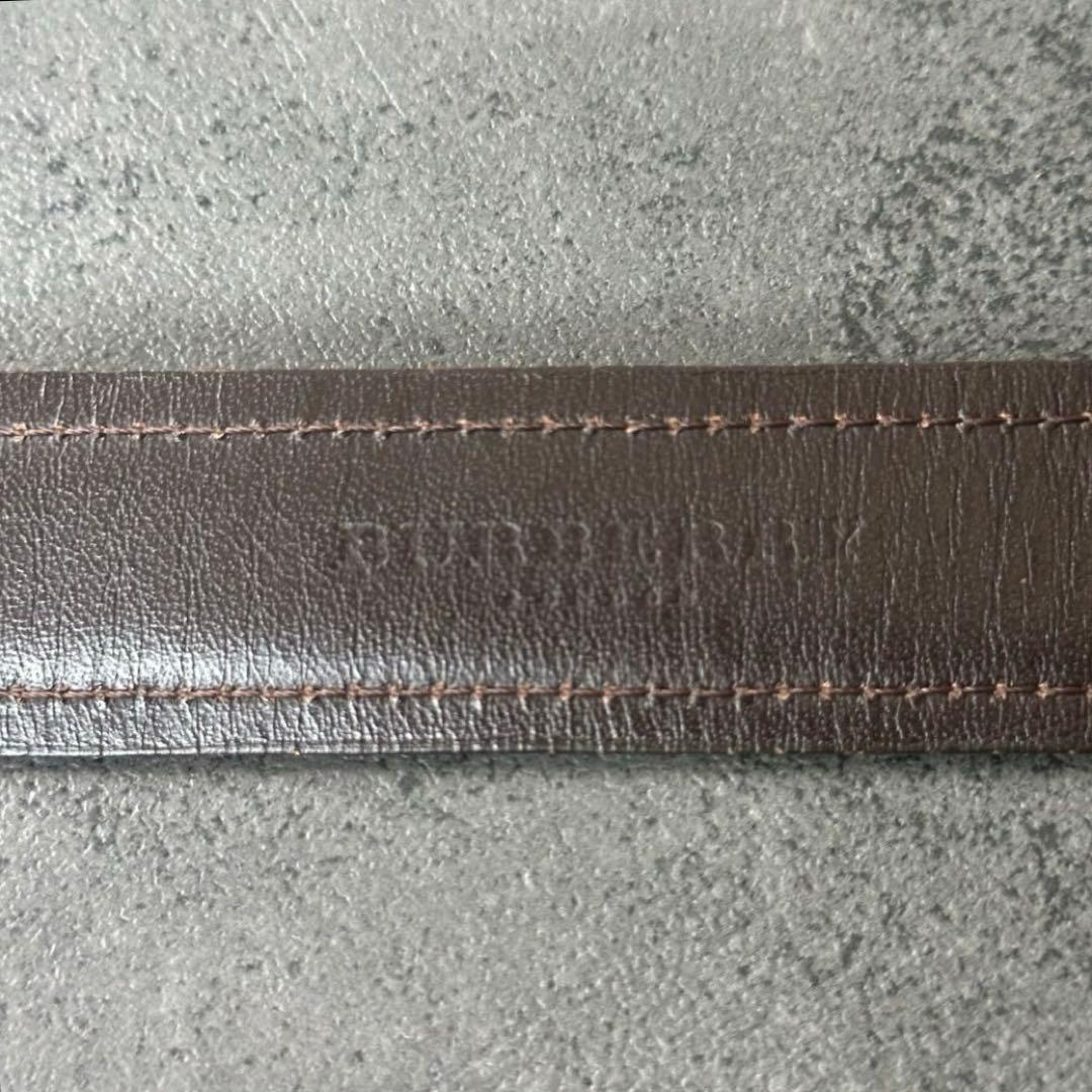 超希少✨BURBERRY 銀製バックル　silver刻印　レザーベルト