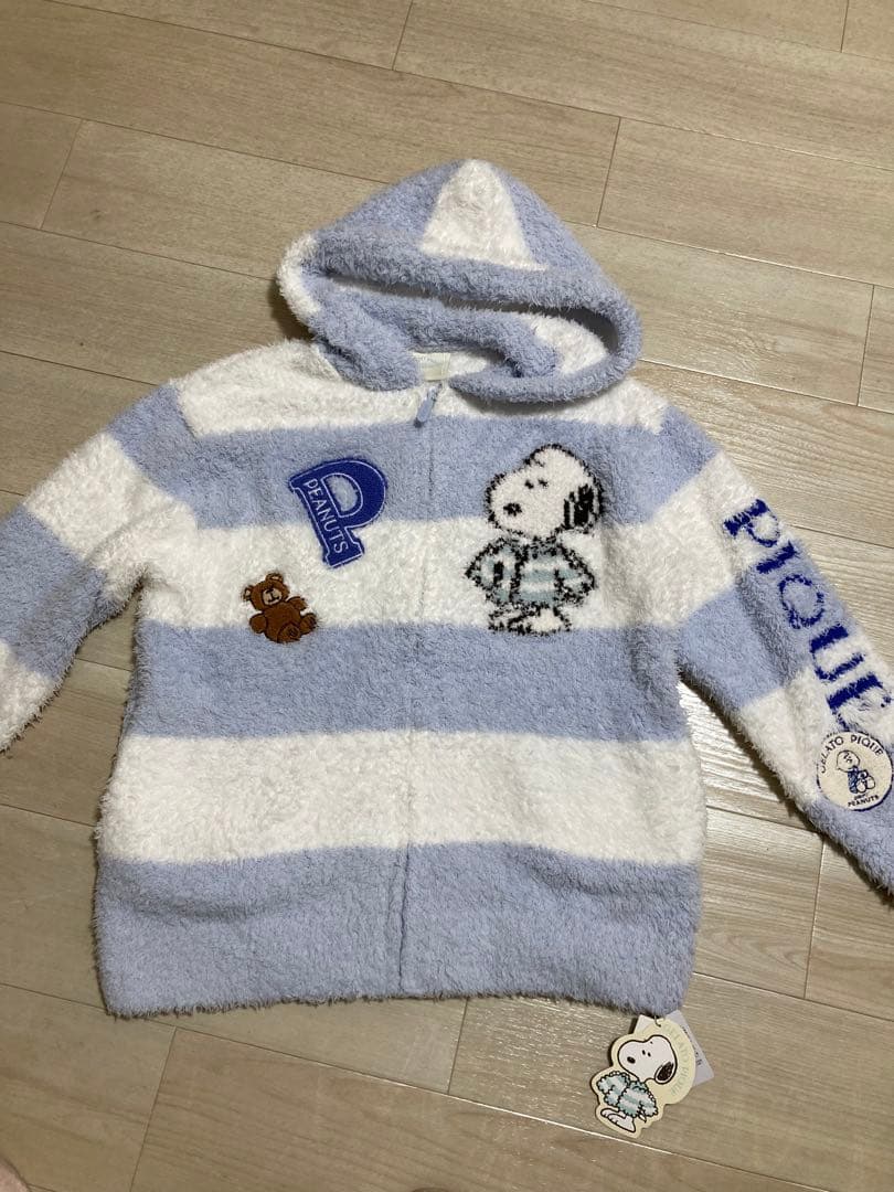 ジェラピケPEANUTS スヌーピー フード付きルームウェア M-L
