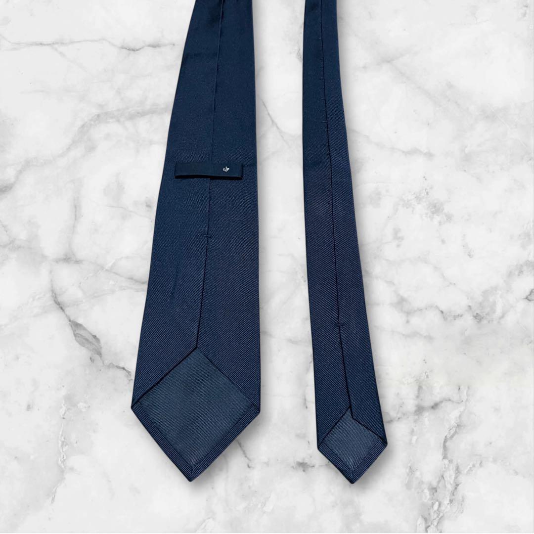 Loro Piana ロロピアーナ　ネクタイ　ソリッド　ジャガード　紺