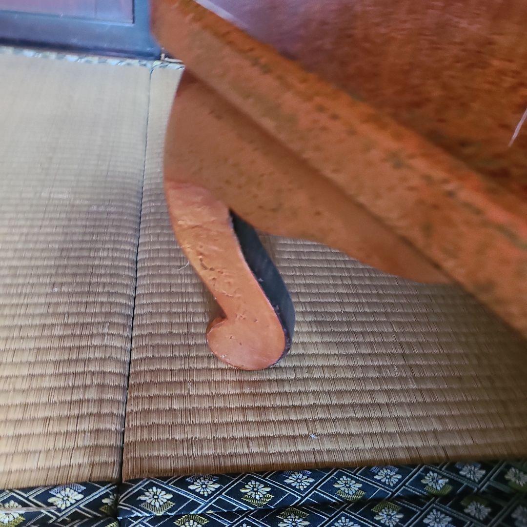 【在庫整理価格】昭和レトロ　堆朱　漆塗り　ちゃぶ台　テーブル