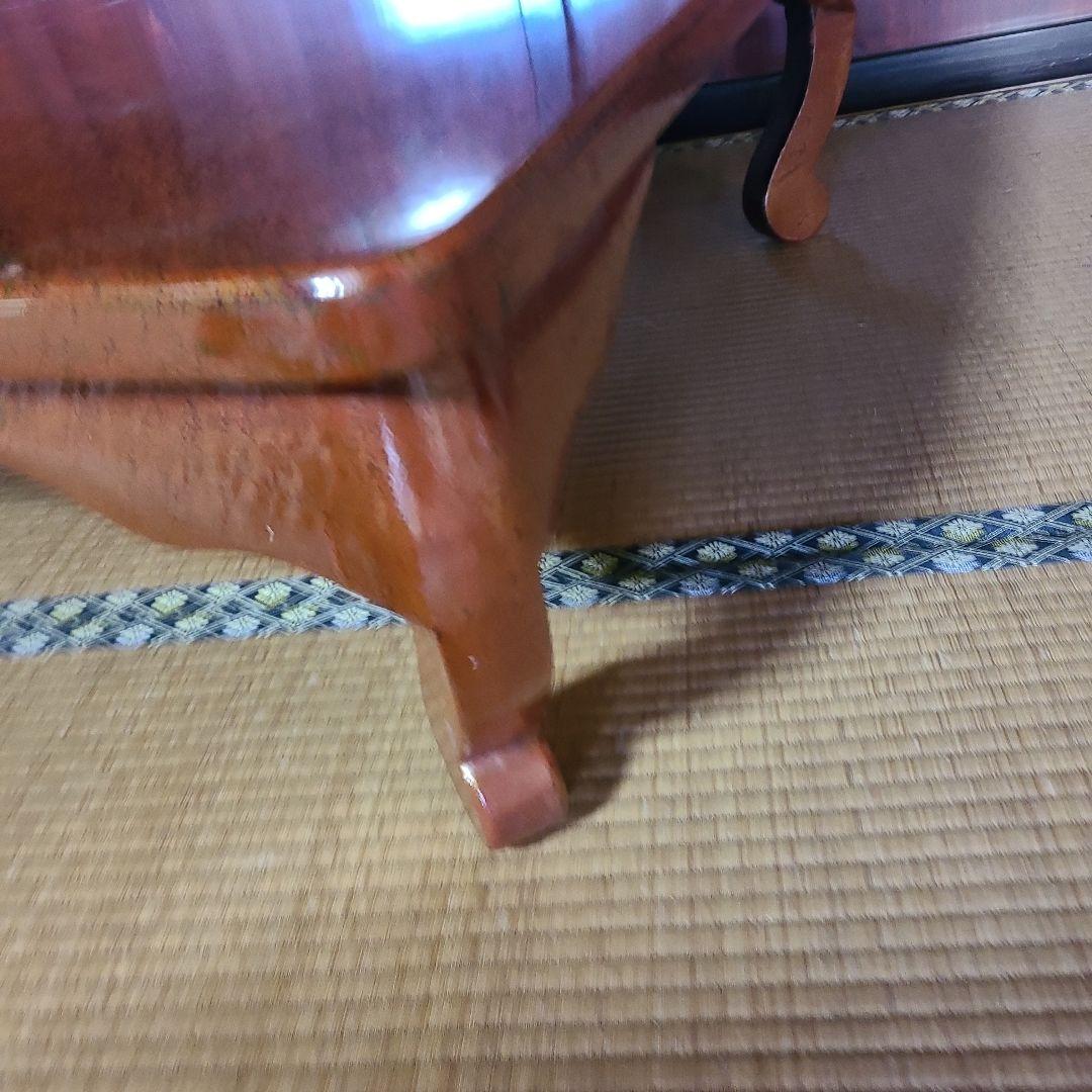 【在庫整理価格】昭和レトロ　堆朱　漆塗り　ちゃぶ台　テーブル