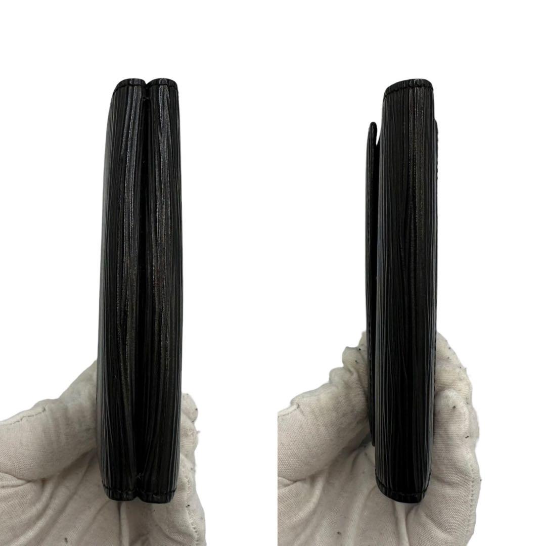 【極美品】ルイヴィトン Wホック財布 エピ ブラック 3つ折り MI0984