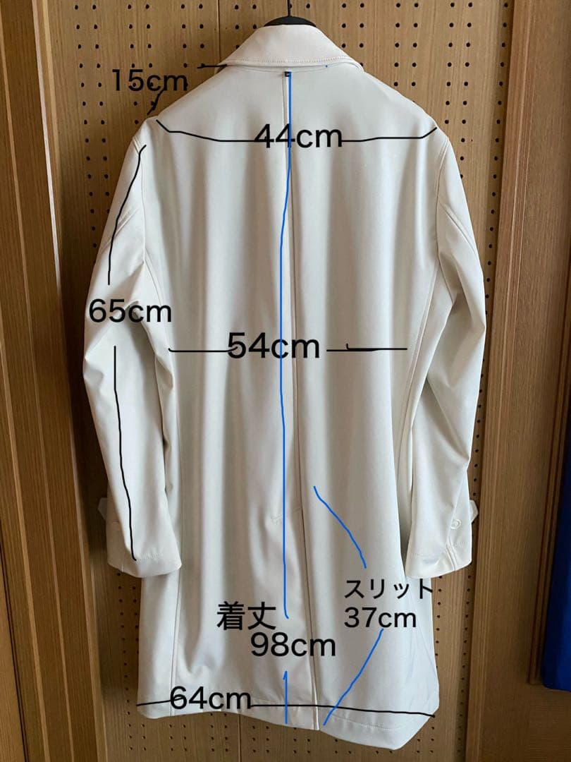 HUGO BOSS ホワイト ステンカラーコート スプリングコート