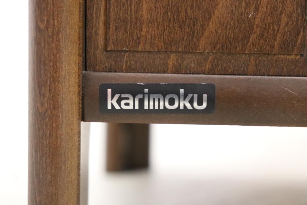 レトロ カリモク コーナー キャビネット 飾り棚 ラック 花台 ディスプレイ