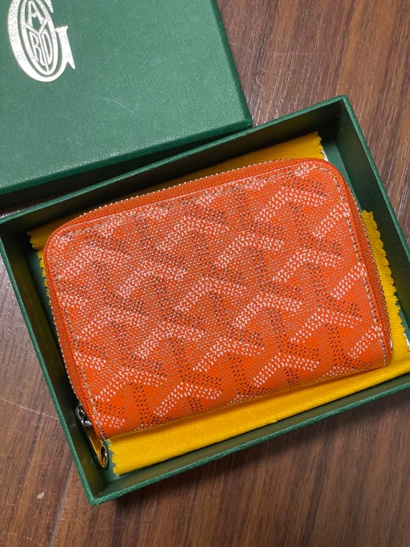 小物 Goyard Matignon Mini Wallet Orange