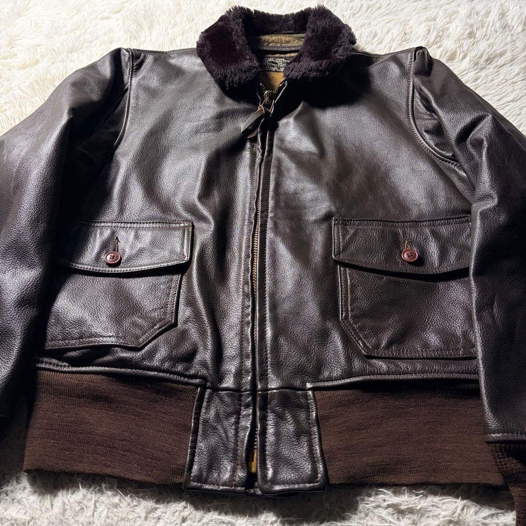 【雰囲気抜群】BRILL BROS フライトジャケット　 G-1 本革　44