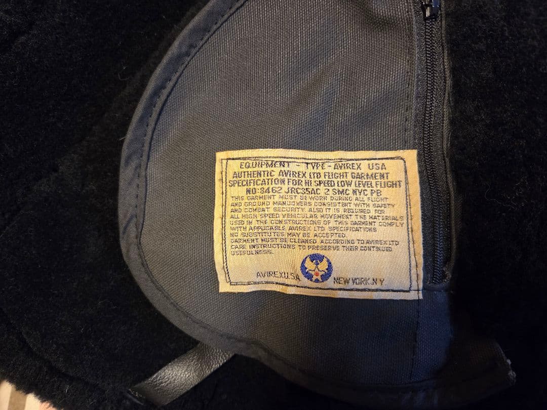 AVIREX B-3 42 フライトジャケット USA製　ムートン