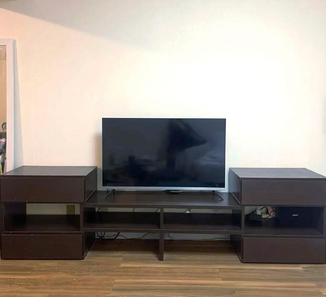 テレビ台 【伸縮式でサイズ調整可能】引き出し付き（TVはありません）