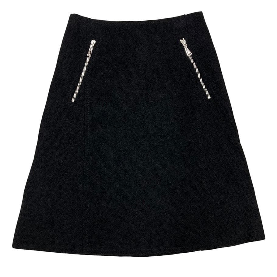 ☆ルイヴィトン フレアスカート ブラック RW142A アルパカ混 ウール