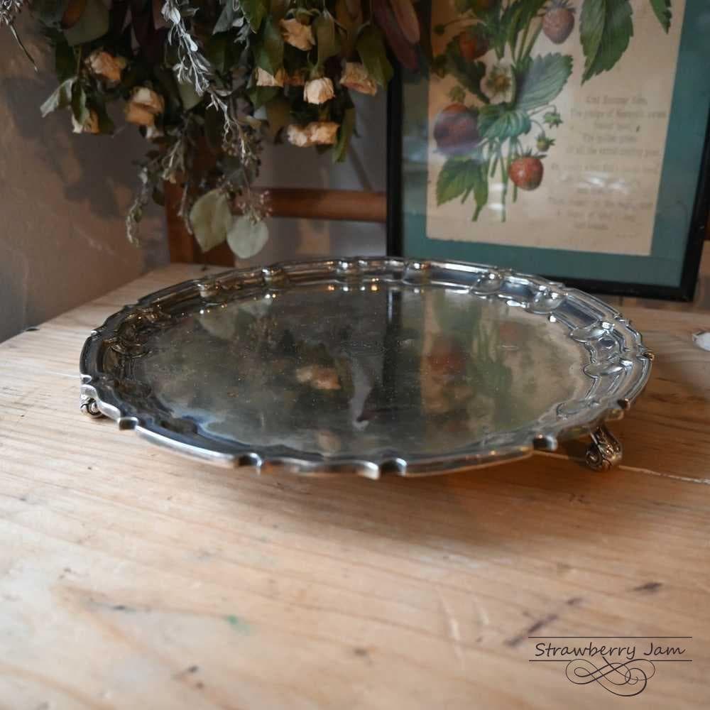 L3710-227 英国アンティーク シルバープレート アクセサリー トレイ