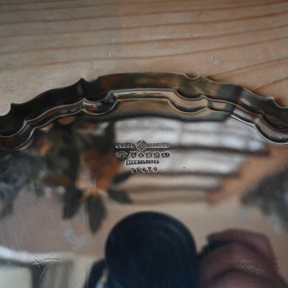 L3710-227 英国アンティーク シルバープレート アクセサリー トレイ