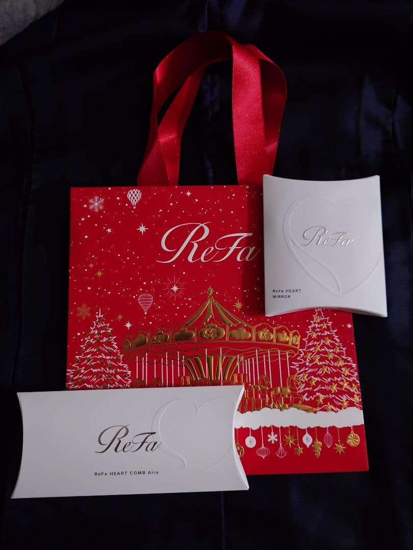 【再入荷】ショッパー付　銀座店先行リファハートコーム＆ミラー　シルキーブルー