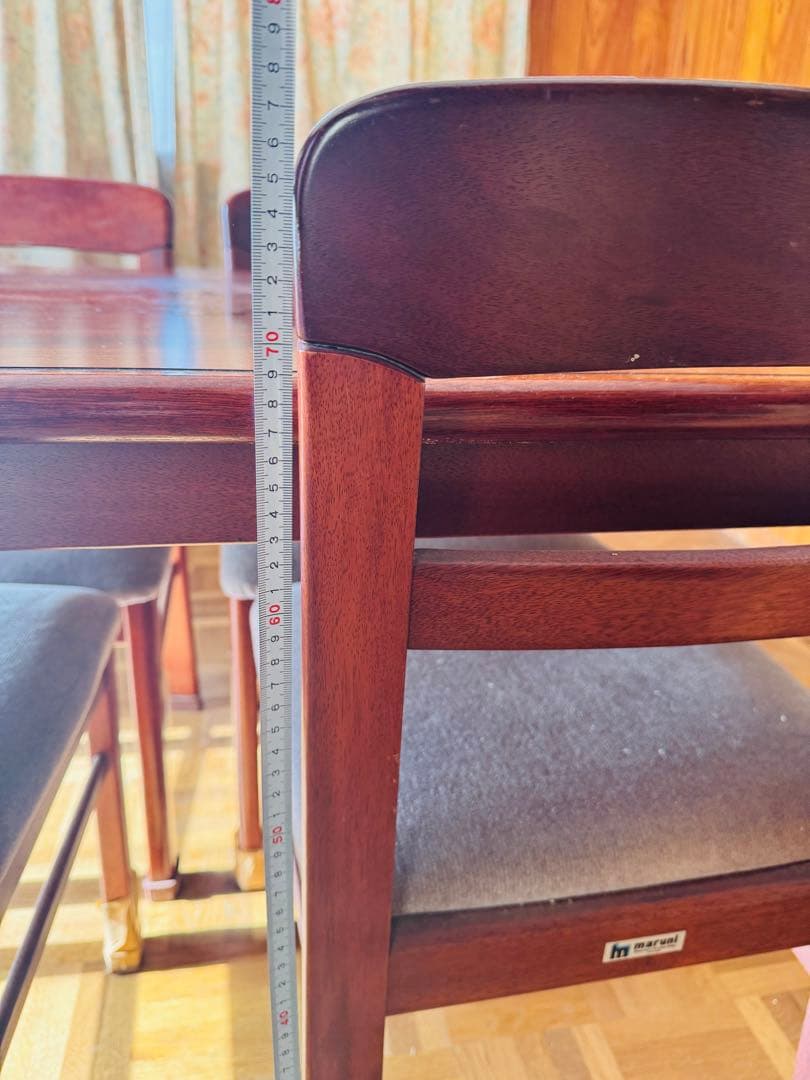 福岡発 マルニ木工 maruni ダイニングテーブル チェア4脚セット食卓椅子