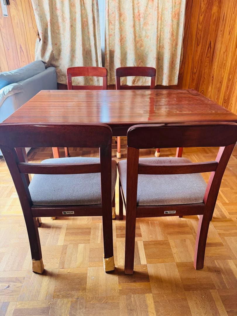 福岡発 マルニ木工 maruni ダイニングテーブル チェア4脚セット食卓椅子
