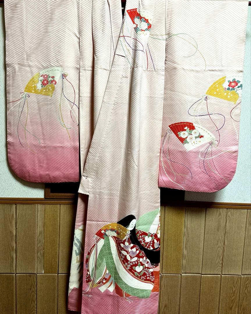 七五三　女の子　作家物　落款入り７歳　祝着　四つ身　逸品　長襦袢付き