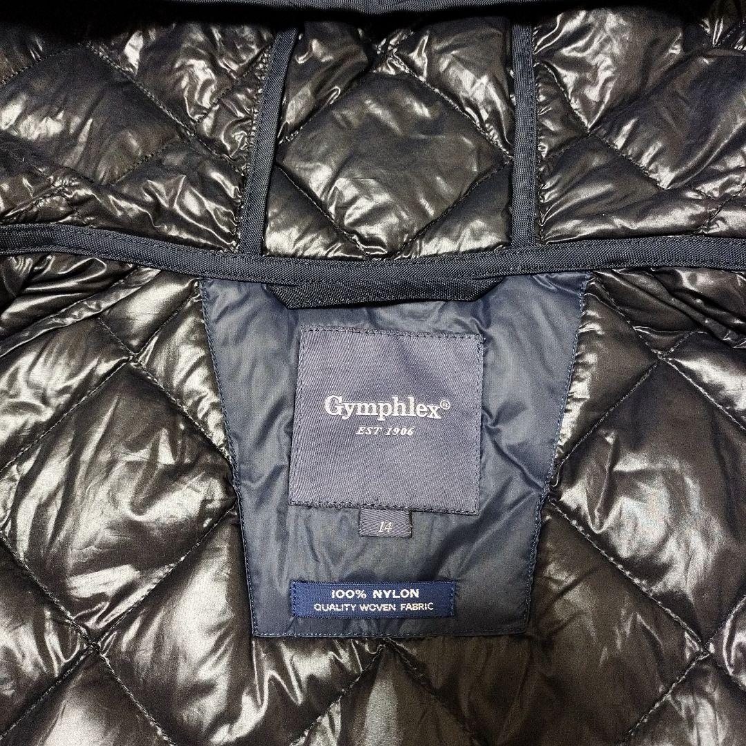 Gymphlex ハンドキルトダウンフードコート　ネイビー　ゆったりめ　14