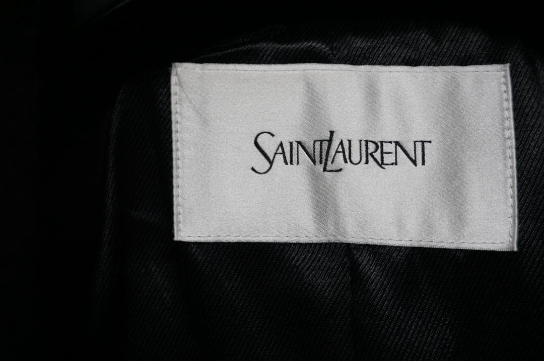 美品 SAINT LAURENT ウールカシミヤ トレンチコート 44 24AW