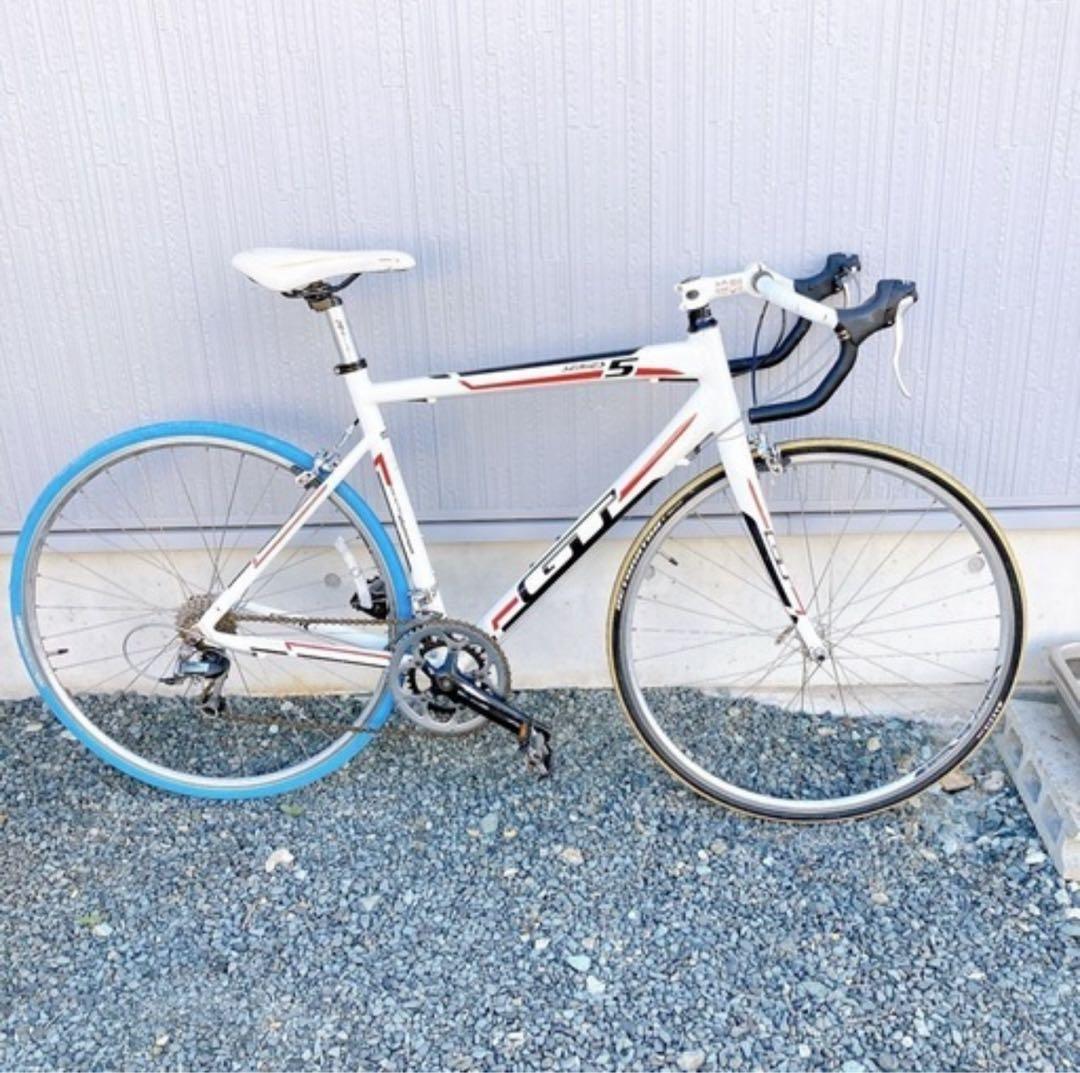 GT ロードバイク ホワイト/ブルー最後値段下げ