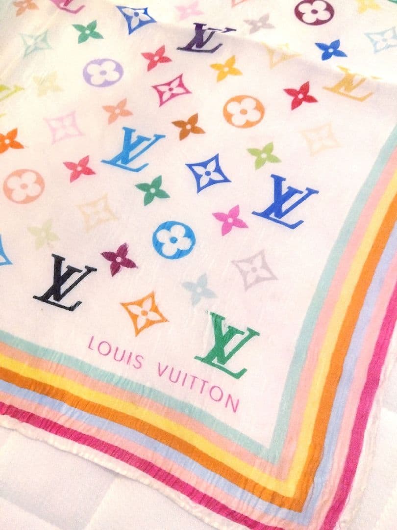 LOUISVUITTON　マルチモノグラムシルクスカーフ45