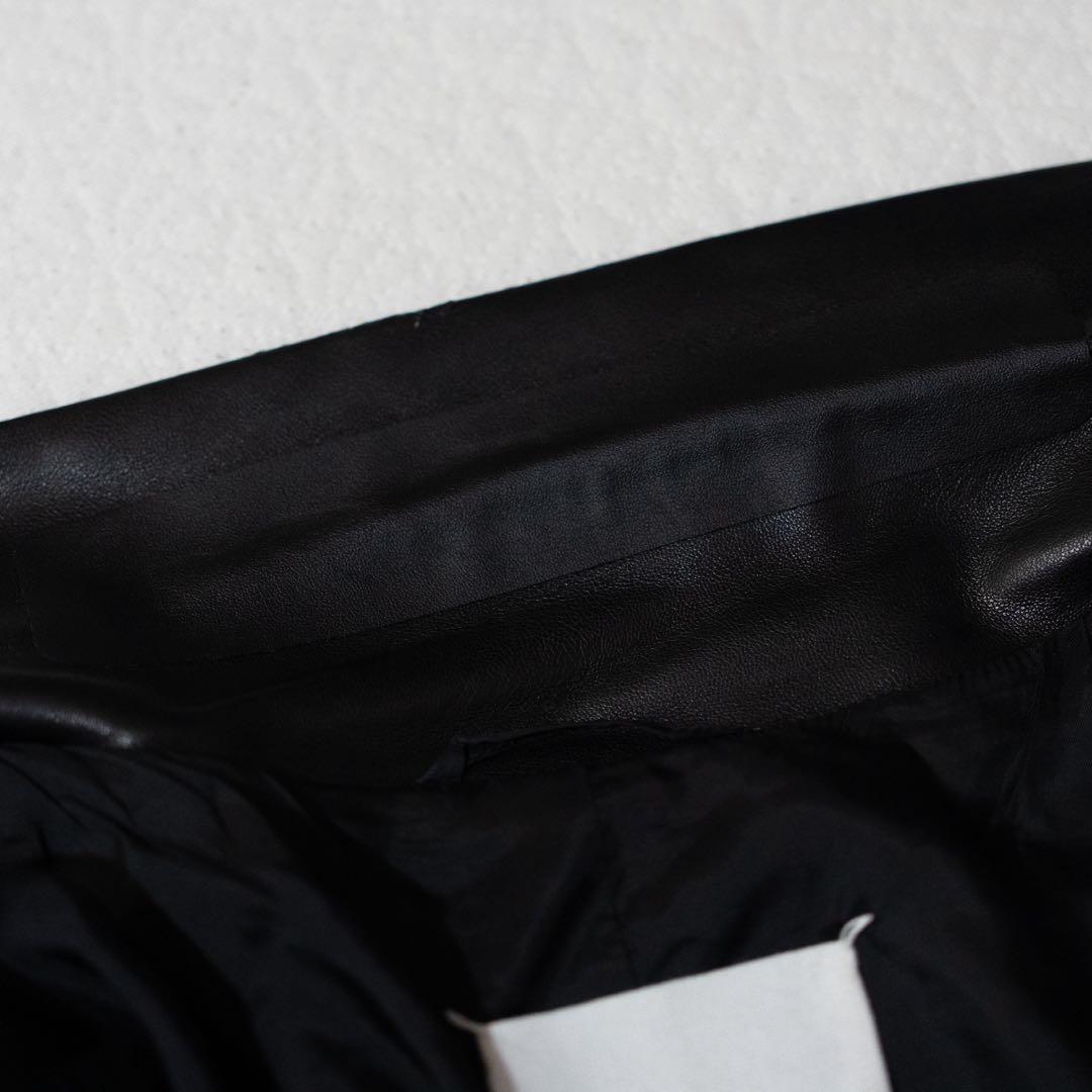 Maison Margiela 20AW Aライン フェイクレザージャケット 黒