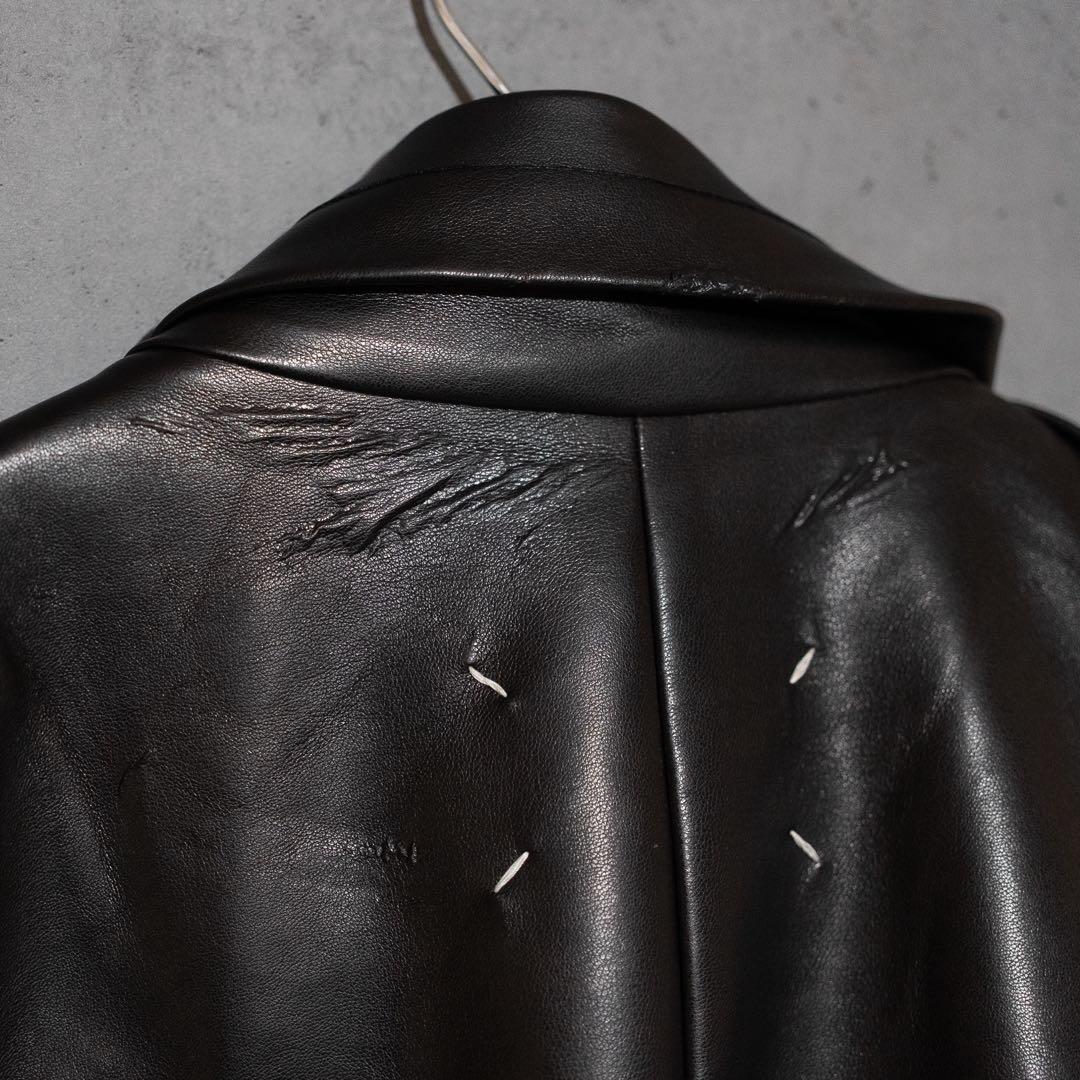 Maison Margiela 20AW Aライン フェイクレザージャケット 黒