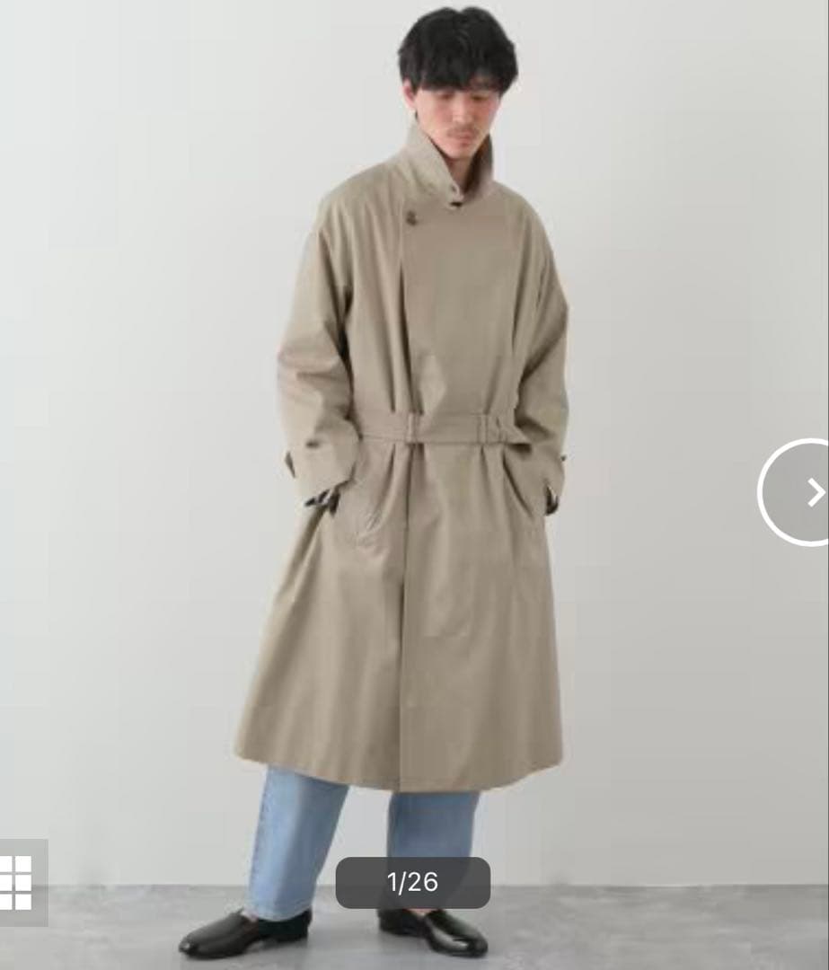 最終値下げ　CIOTA シオタ　スビンコットン　タイロッケンコート　トレンチ